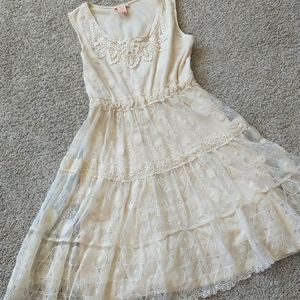 Beautiful cream lace tank dress